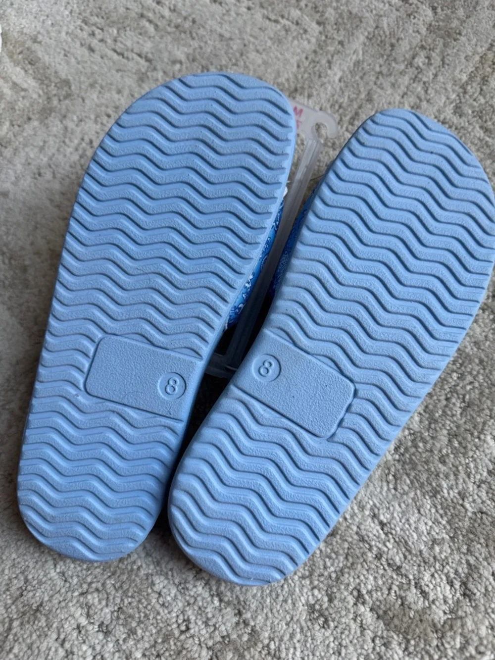 Roller Rabbit Light Blue Paisley Slide Sandals - Picture 3 of 3